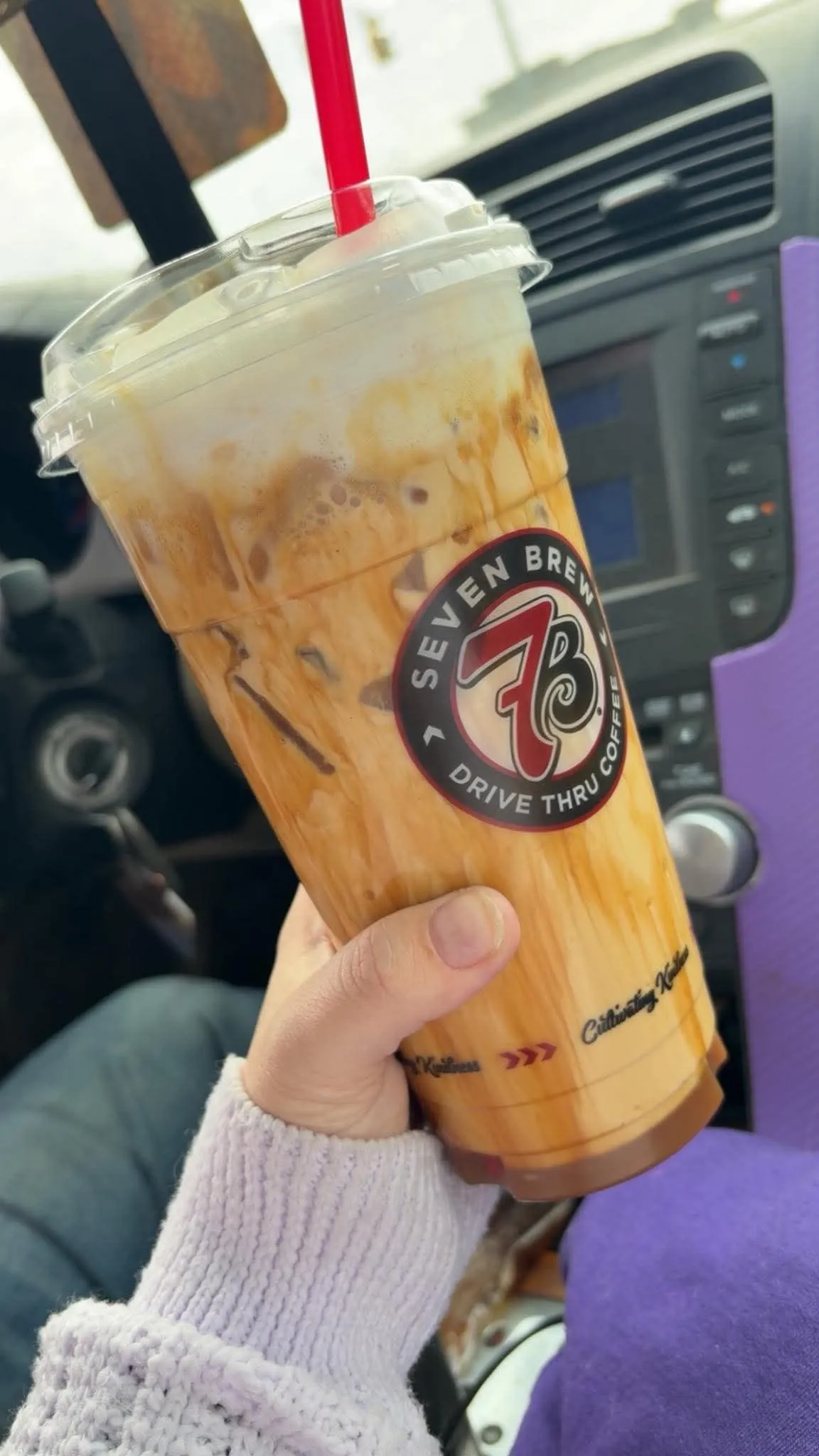 7 Brew large cold brew — highest caffeine drink at 7 Brew