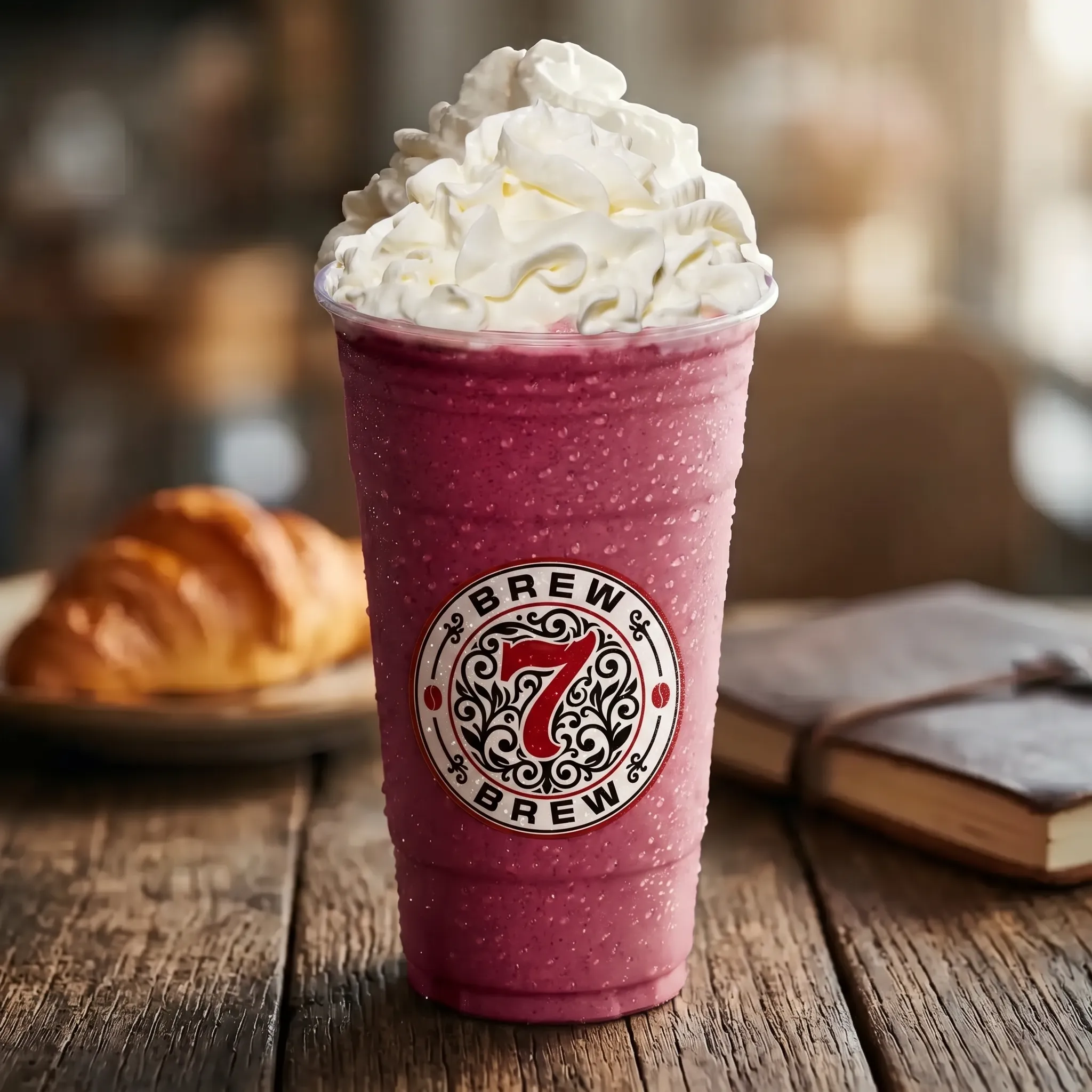 7 Brew Boo Raspberry Blue Pom Smoothie
